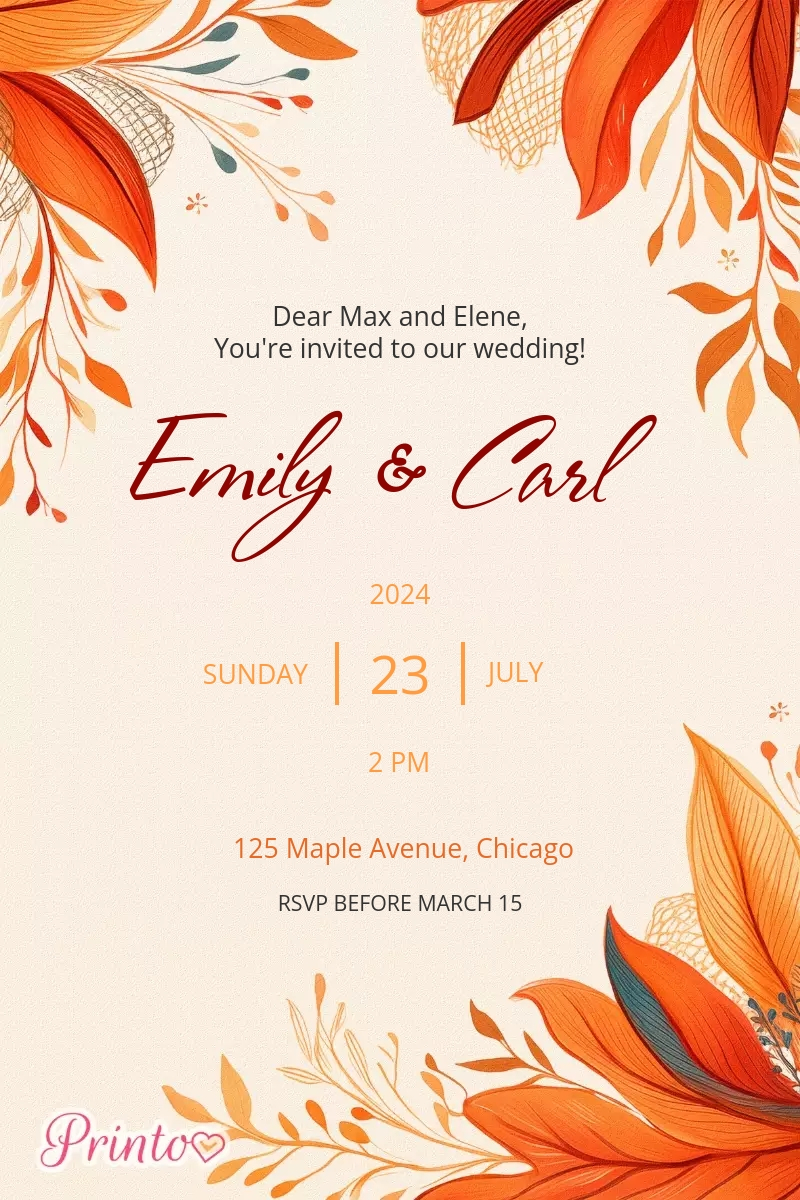 Wedding invitation template "Highlight"