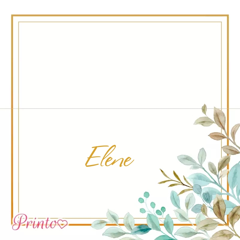 Place card template "First meeting"