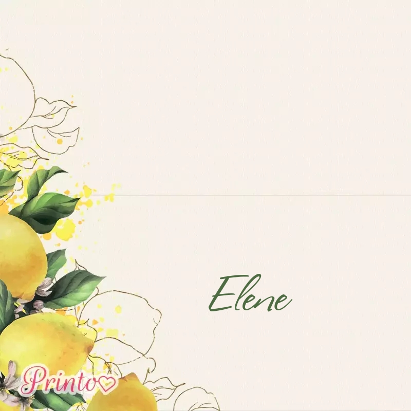 Place card template "Taste of summer"