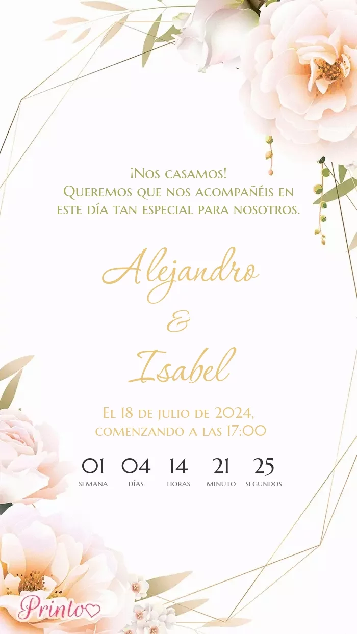 Invitación a la boda - Boceto 1