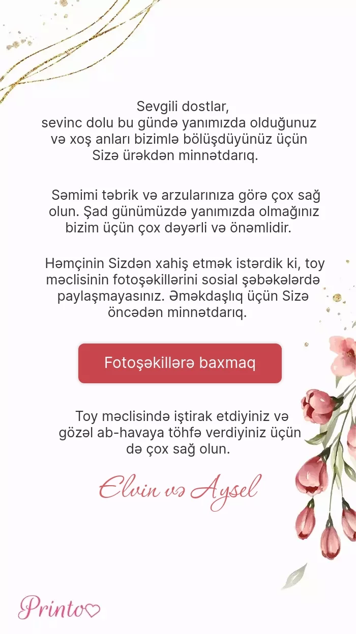 Toy foto hesabatı - Şablon 1