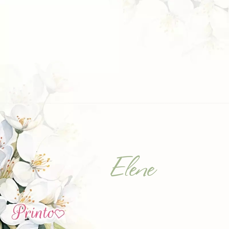 Place card template "Tender jasmine"