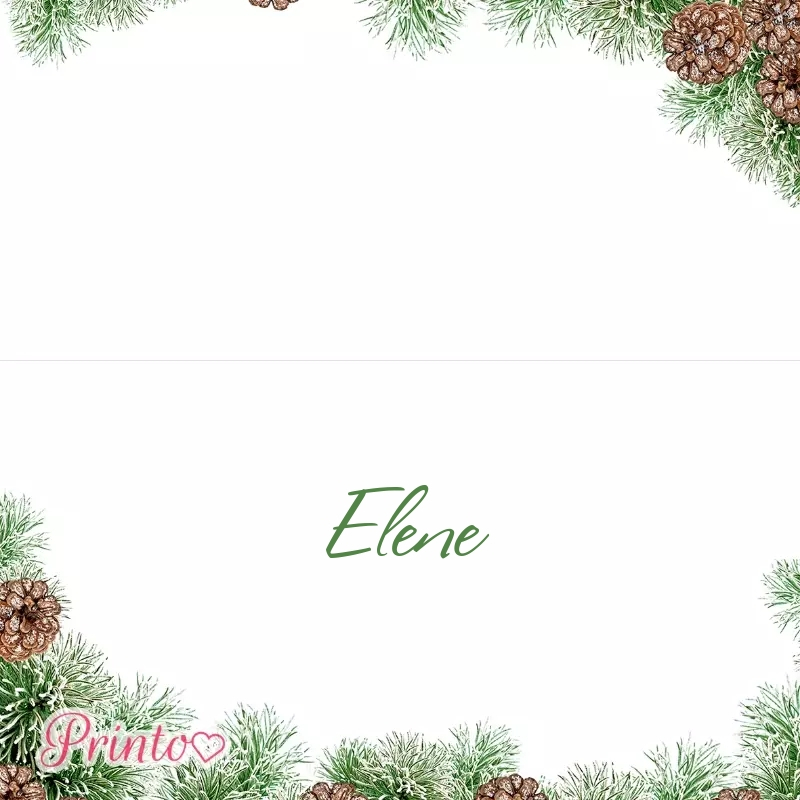 Place card template "Winter forest"