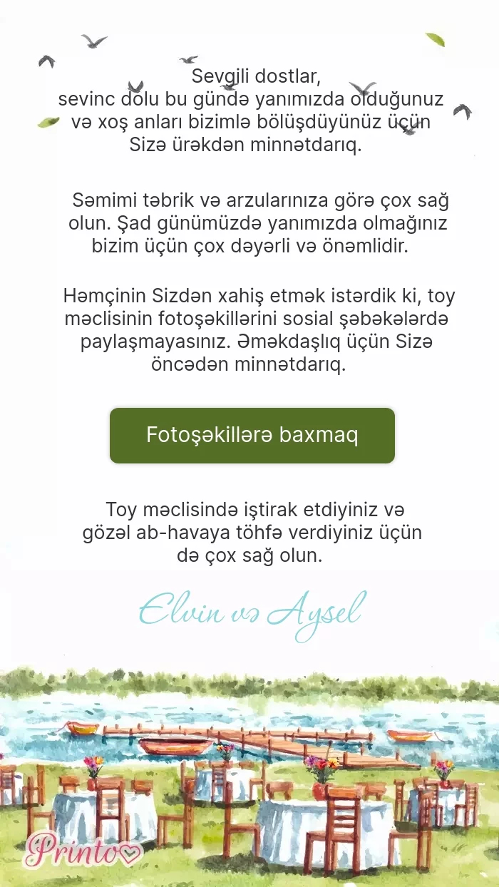 Toy foto hesabatı - Şablon 1