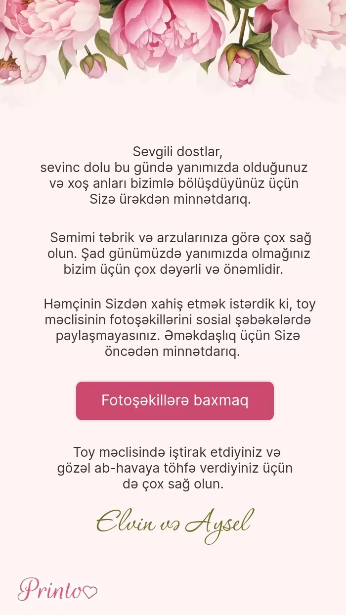 Toy foto hesabatı - Şablon 1