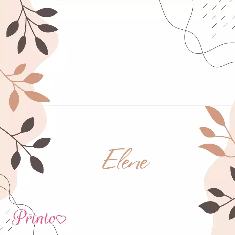 Place card template "Allegro"