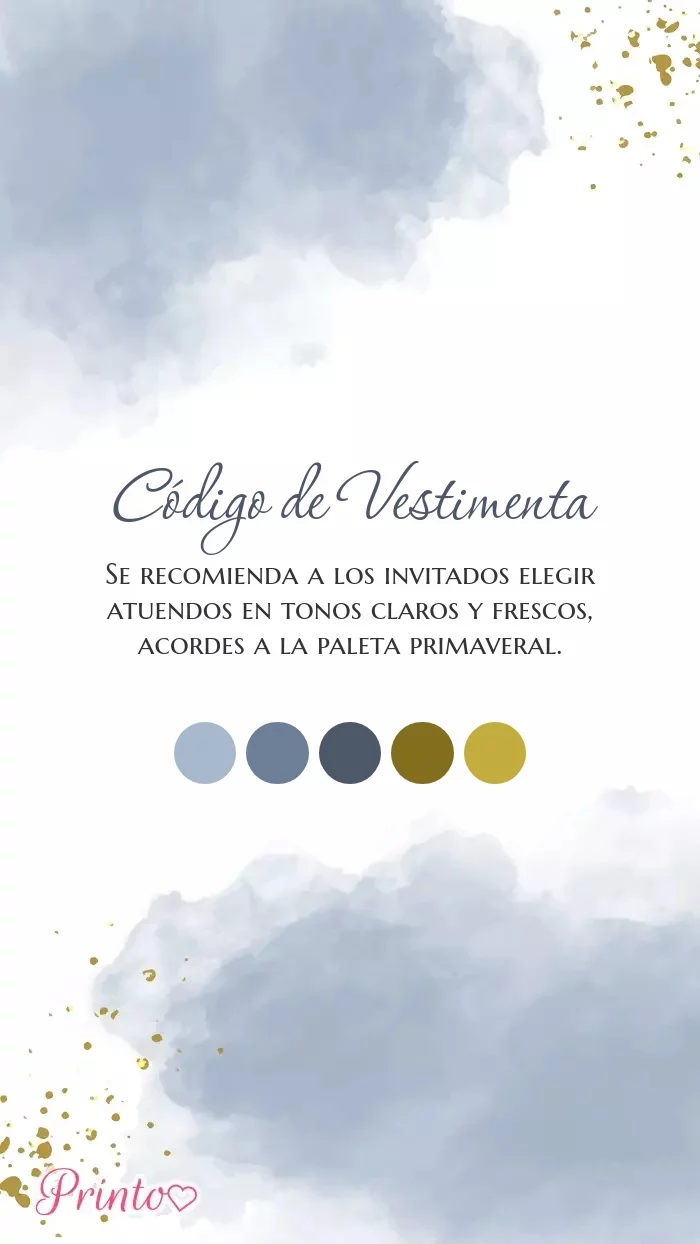 Código de vestimenta para la boda - Boceto 1