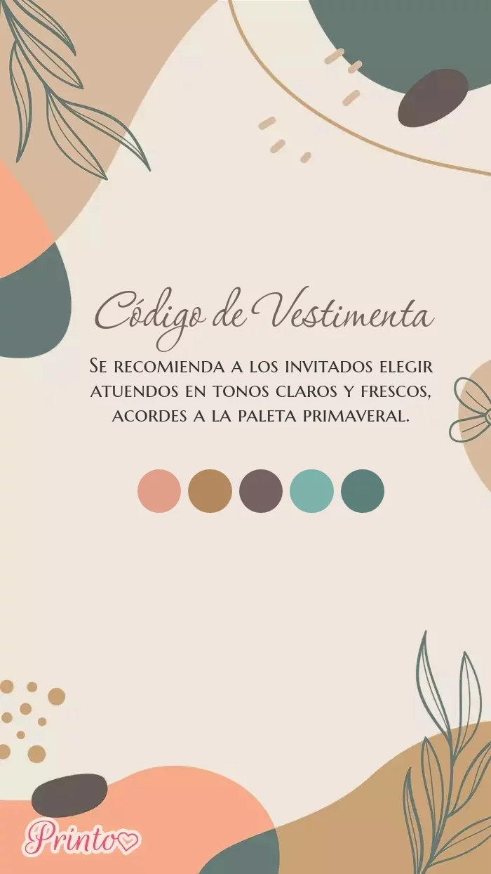 Código de vestimenta para la boda - Boceto 1