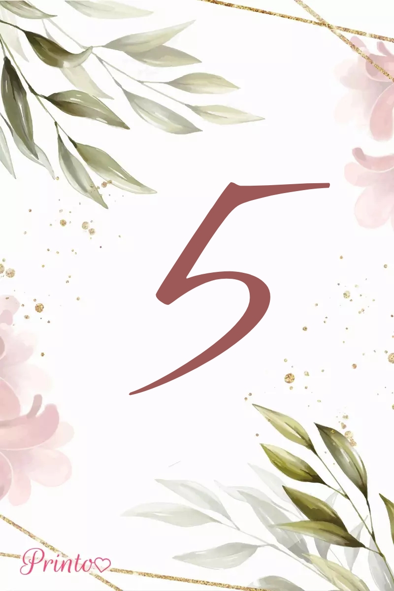 Table number template "Summer melody"