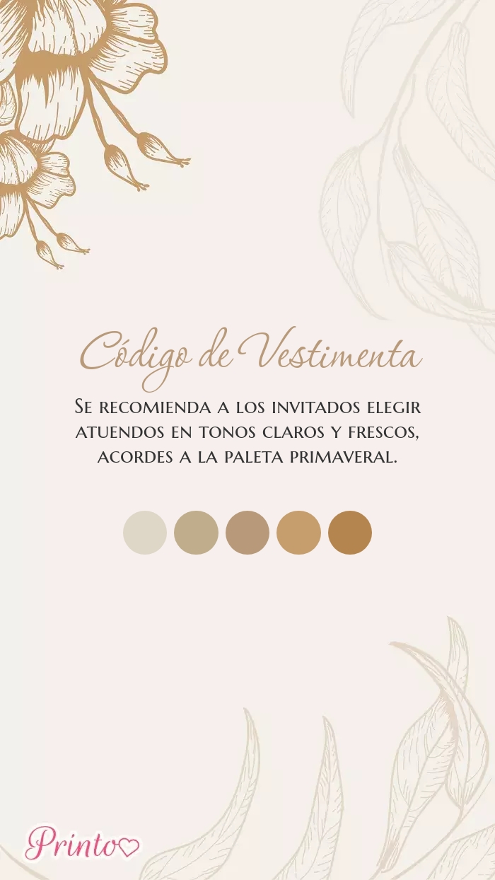 Código de vestimenta para la boda - Boceto 1