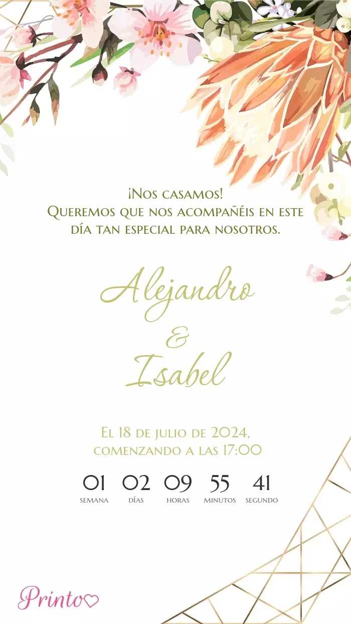 Invitación a la boda - Boceto 1