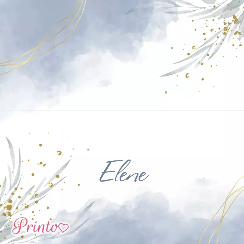 Place card template "Shining wind"