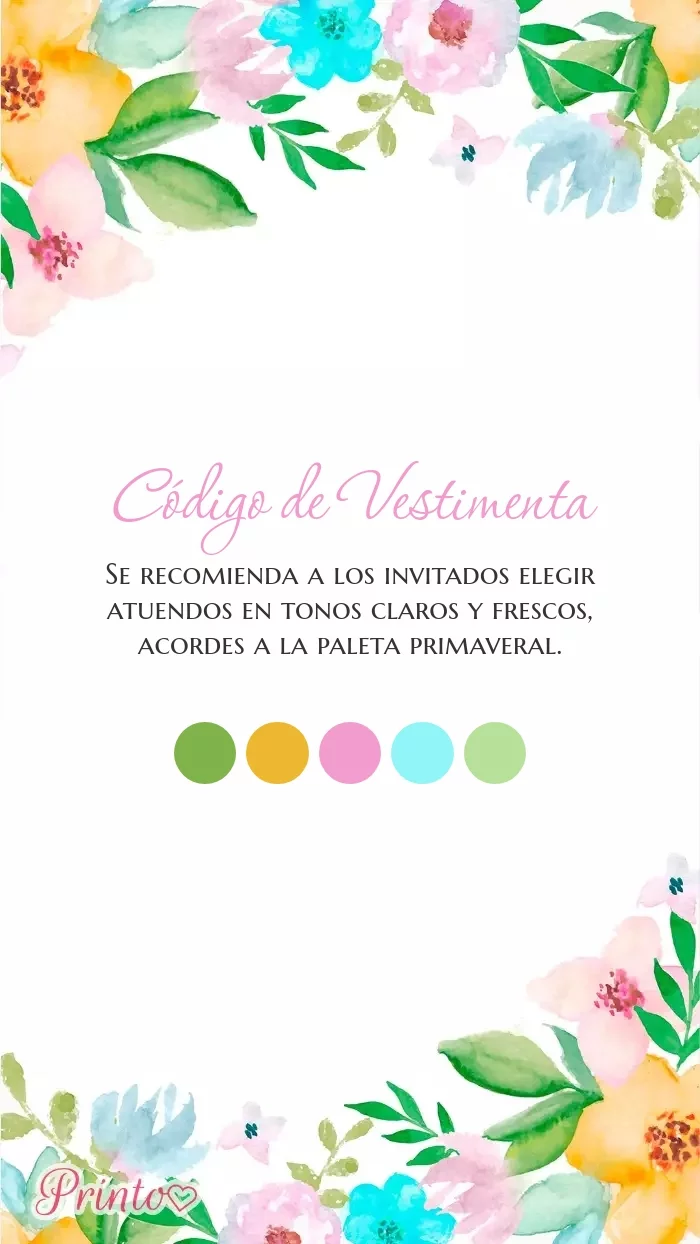 Código de vestimenta para la boda - Boceto 1