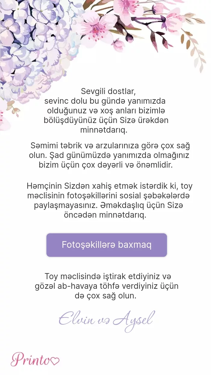 Toy foto hesabatı - Şablon 1