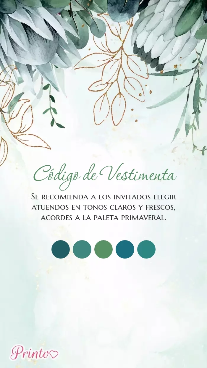 Código de vestimenta para la boda - Boceto 1