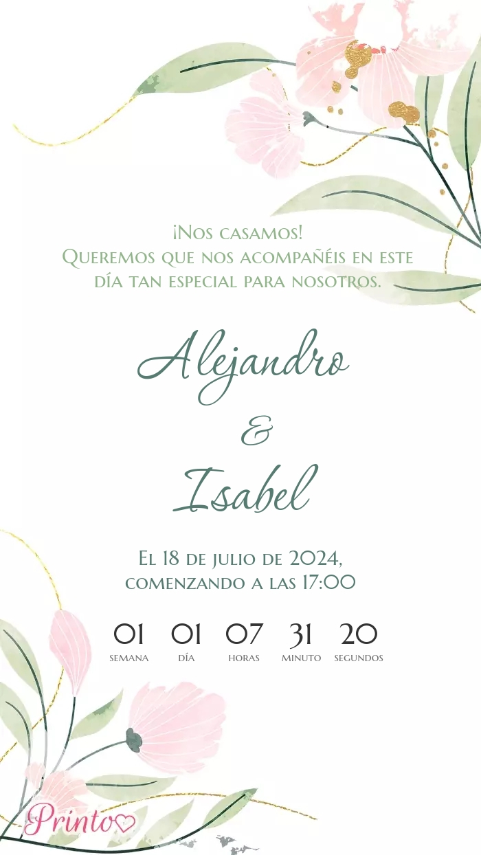 Invitación a la boda - Boceto 1