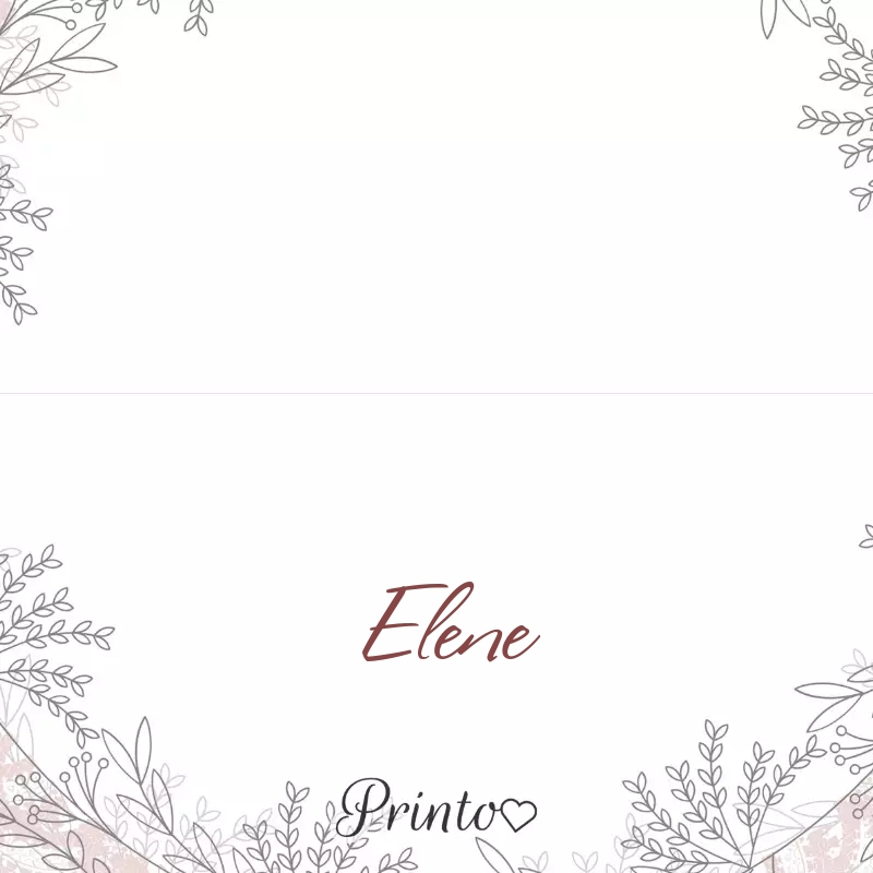 Place card template "Nature's Lace"