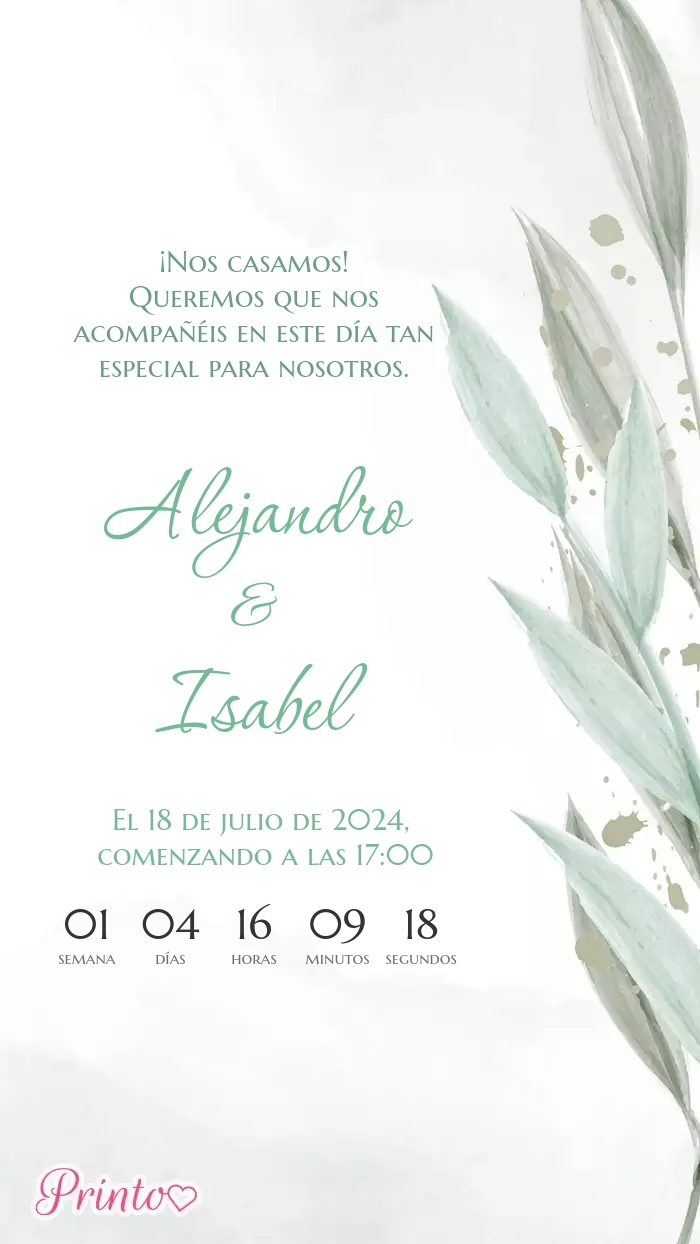 Invitación a la boda - Boceto 1