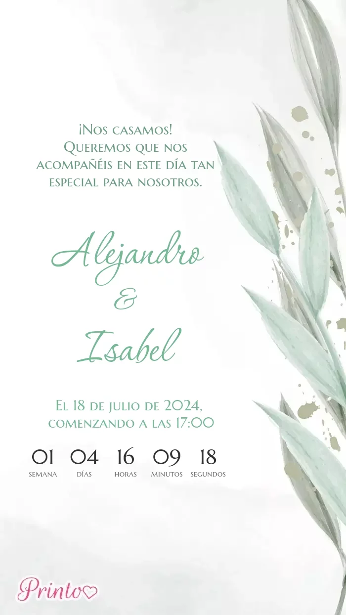 Invitación a la boda - Boceto 1