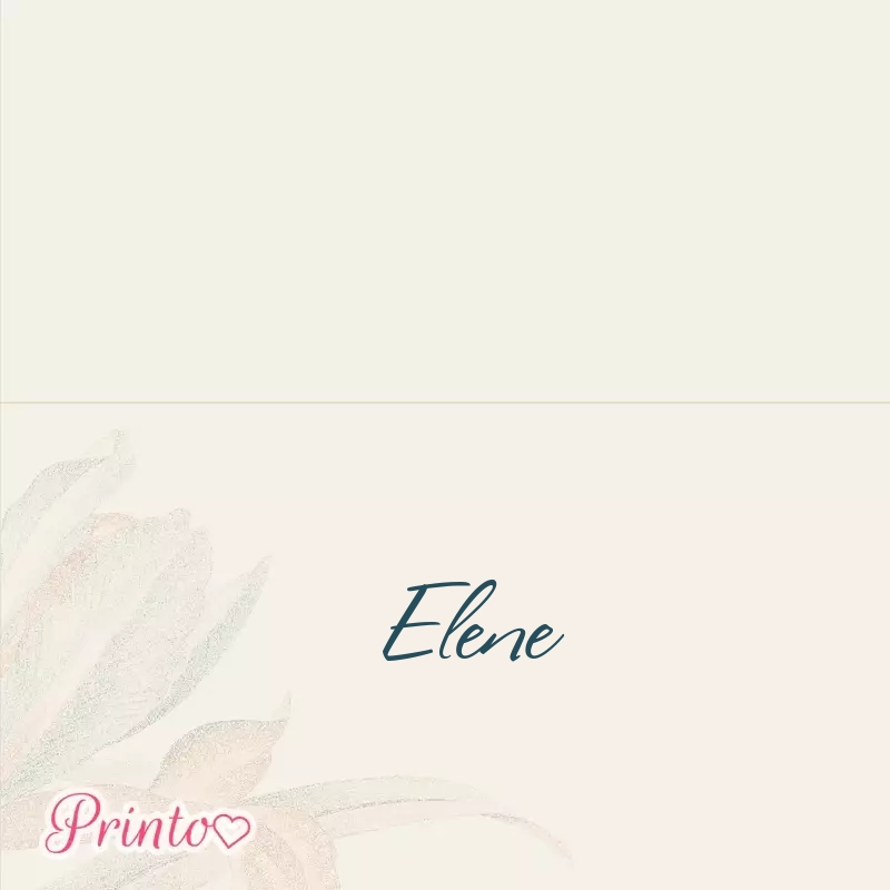 Place card template "Quiet evening"