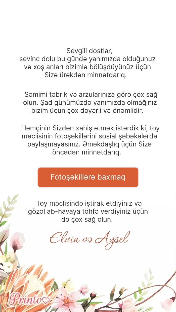 Toy foto hesabatı - Şablon 1