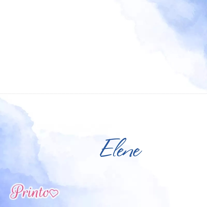 Place card template "Watercolor sky"