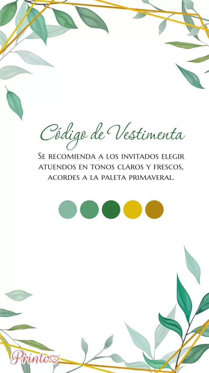 Código de vestimenta para la boda - Boceto 1