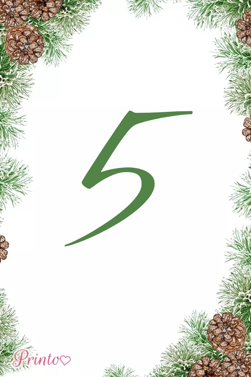 Table number template "Winter forest"