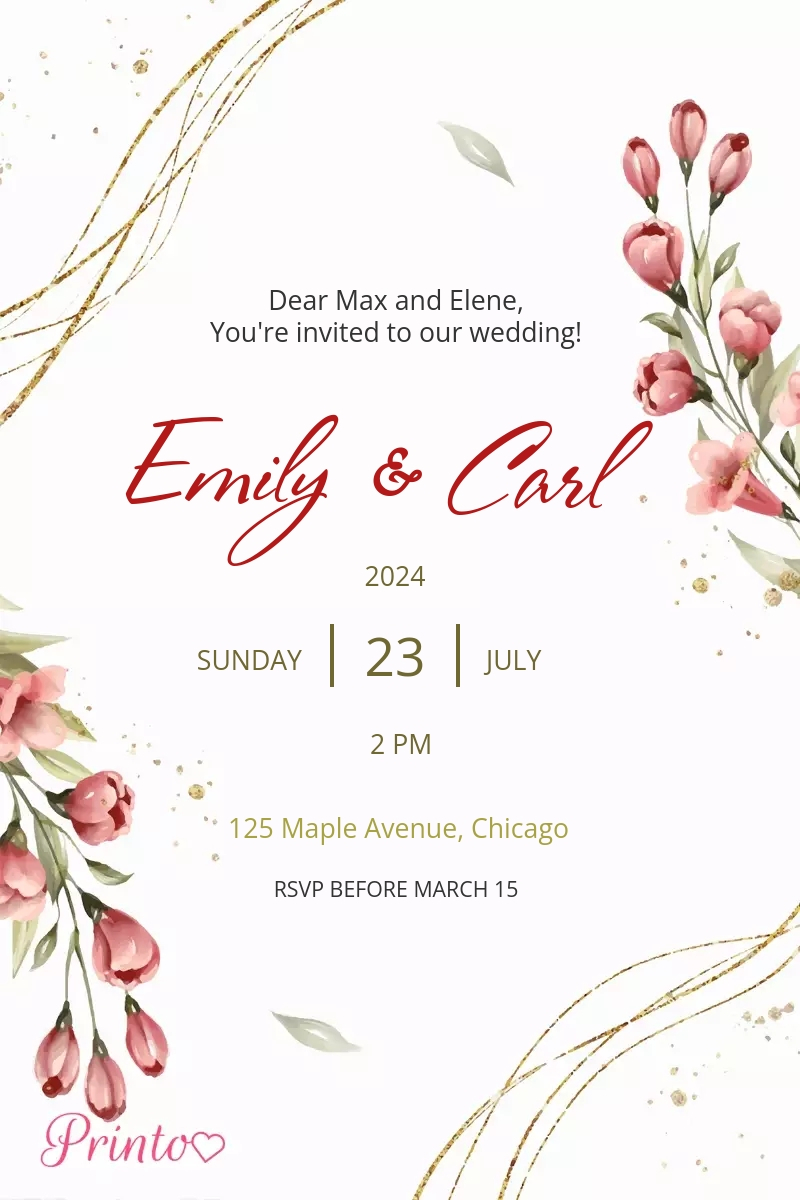 Wedding invitation template "Summer melody"