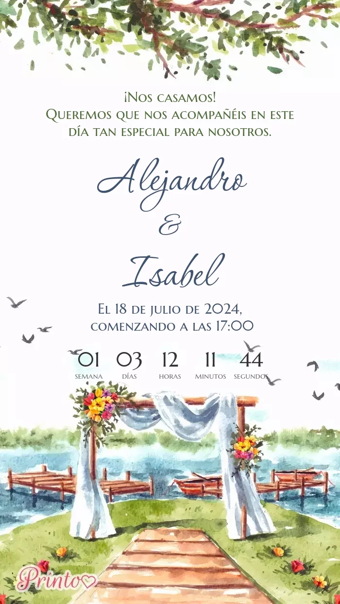 Invitación a la boda - Boceto 1