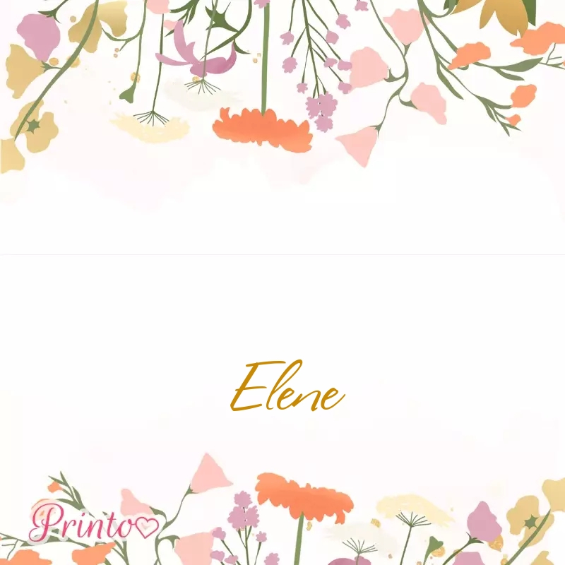 Place card template "Spring meadows"