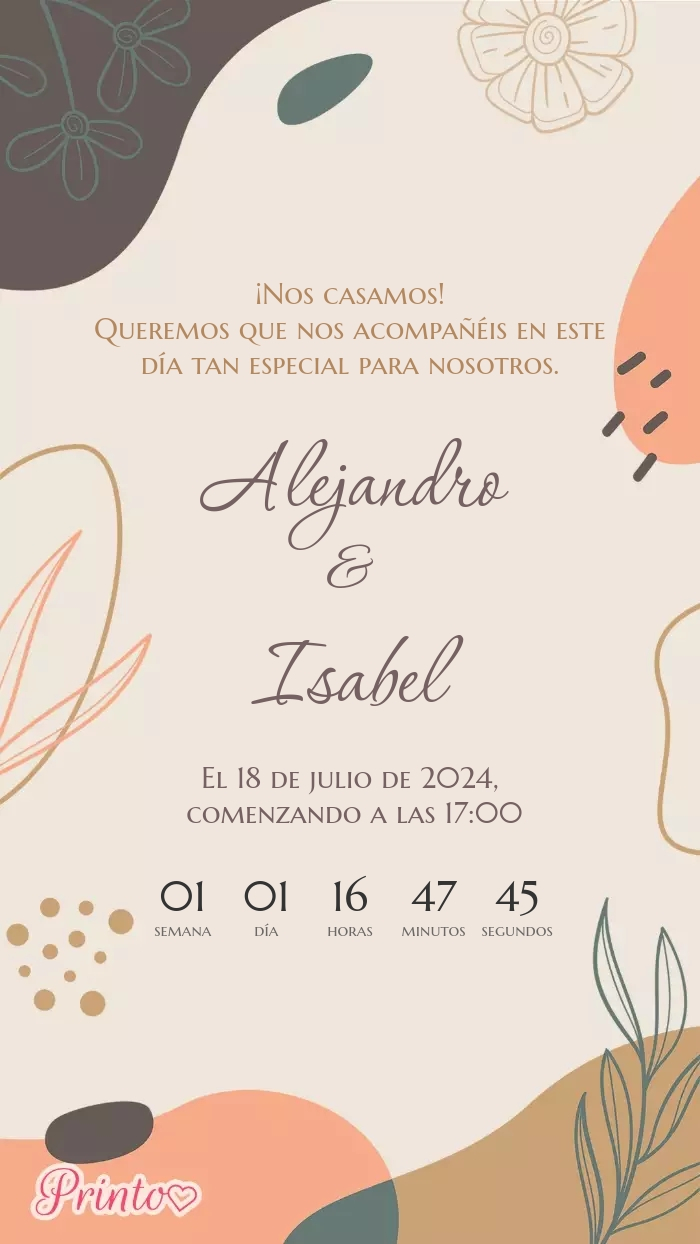 Invitación a la boda - Boceto 1