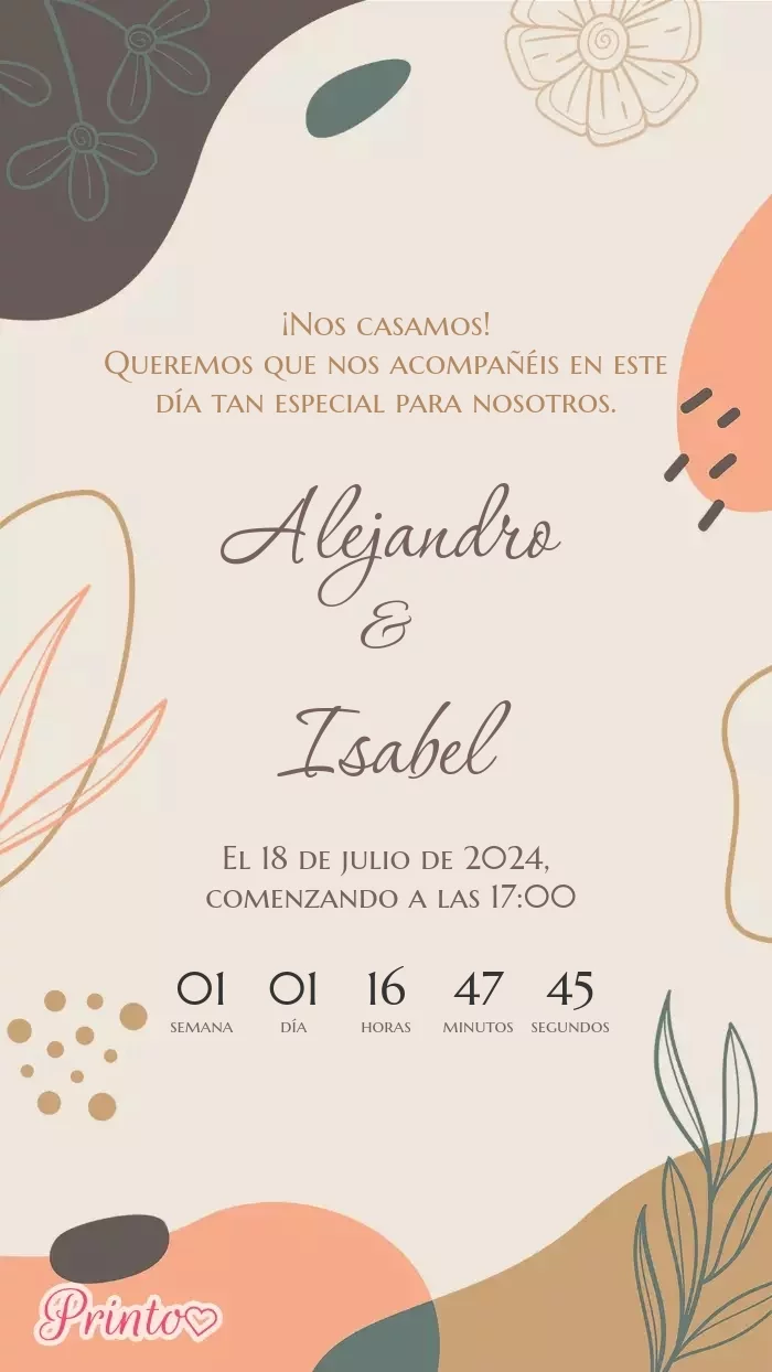 Invitación a la boda - Boceto 1