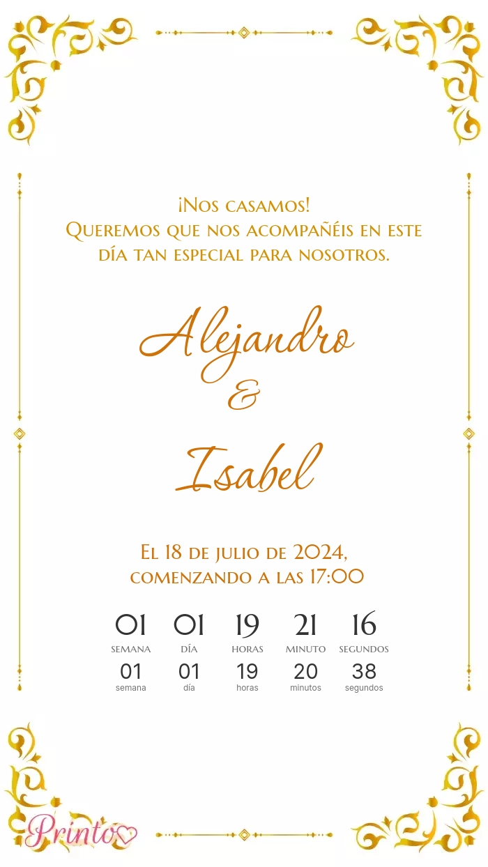 Invitación a la boda - Boceto 1