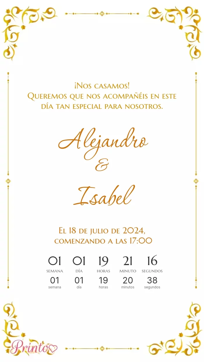 Invitación a la boda - Boceto 1