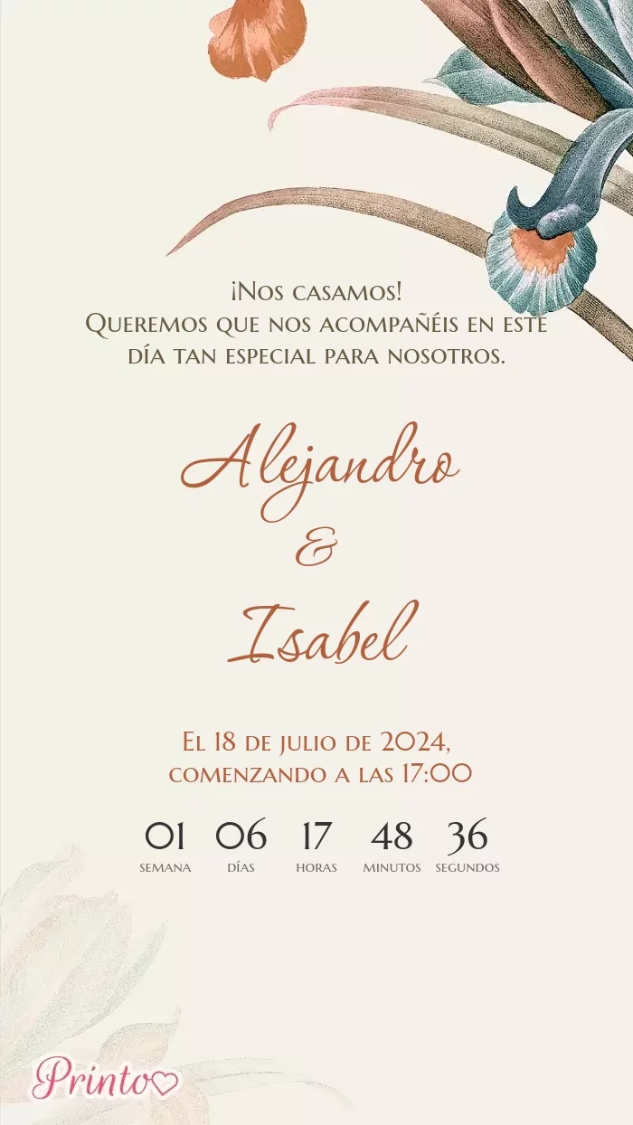 Invitación a la boda - Boceto 1