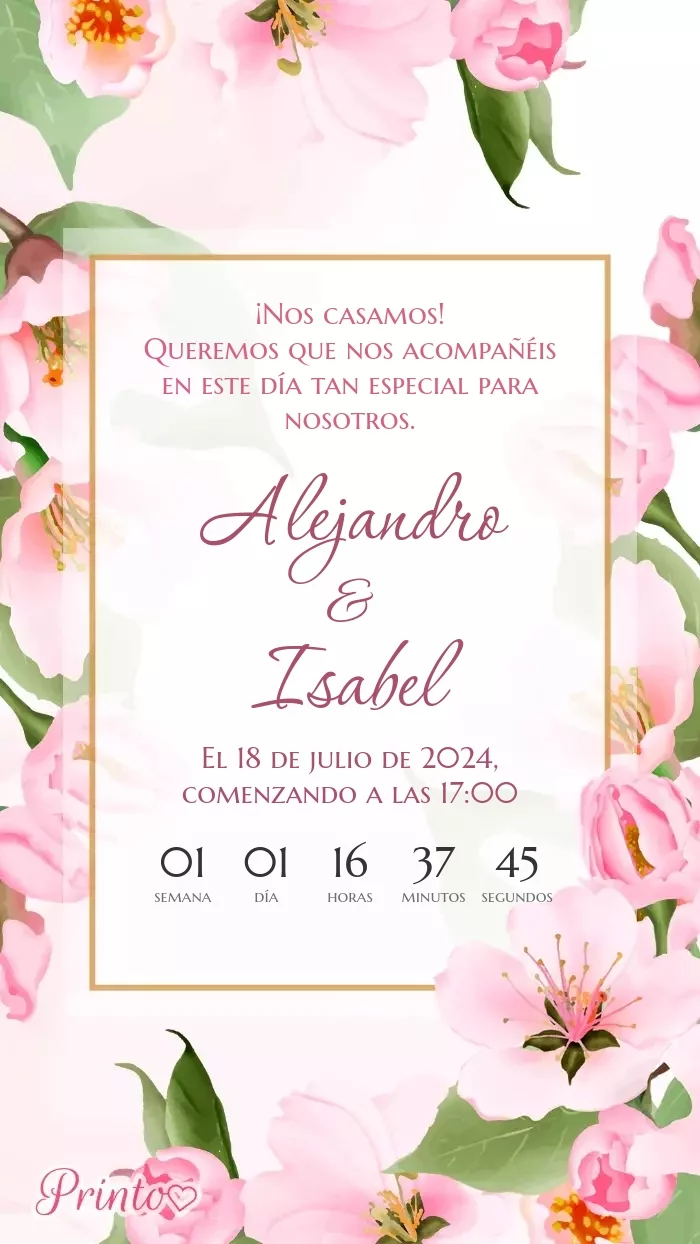 Invitación a la boda - Boceto 1