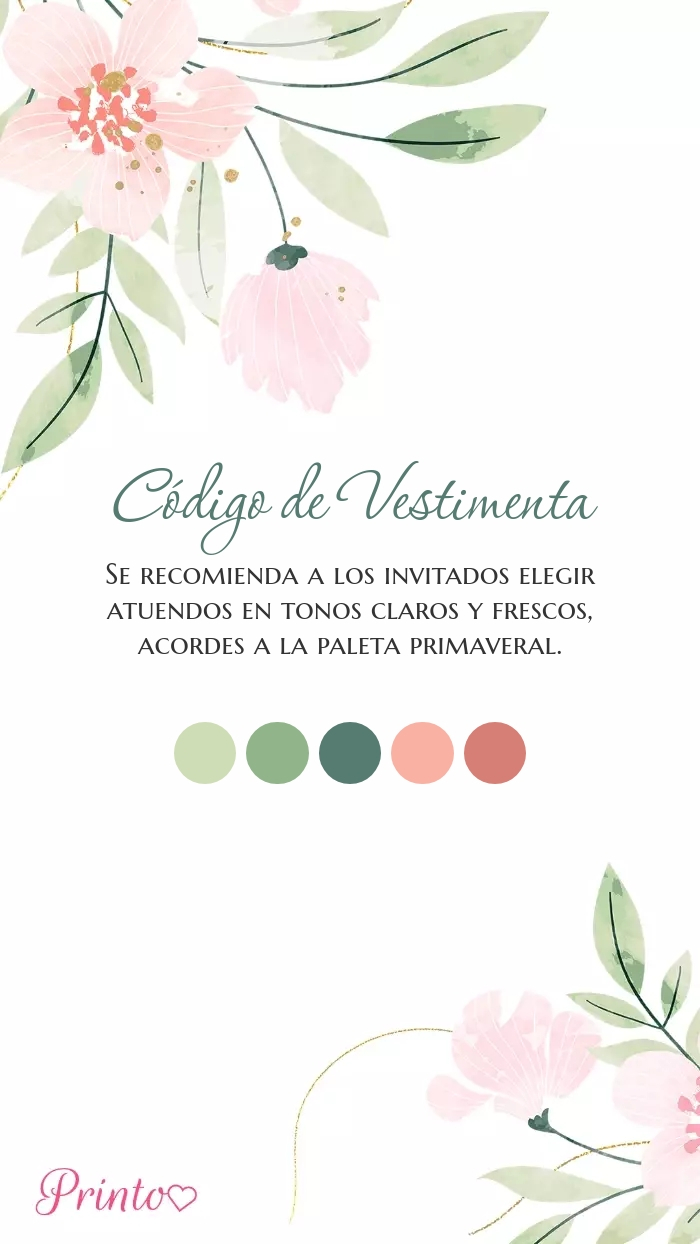 Código de vestimenta para la boda - Boceto 1