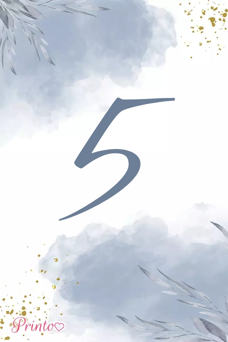Table number template "Shining wind"