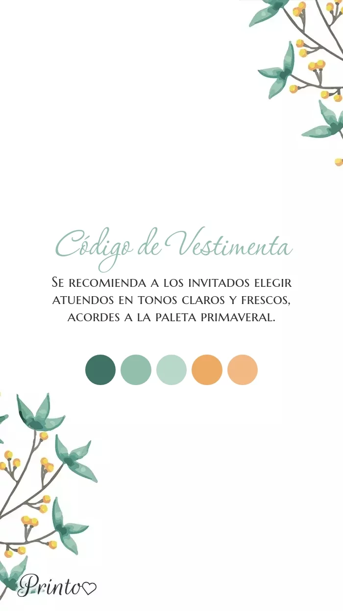 Código de vestimenta para la boda - Boceto 1