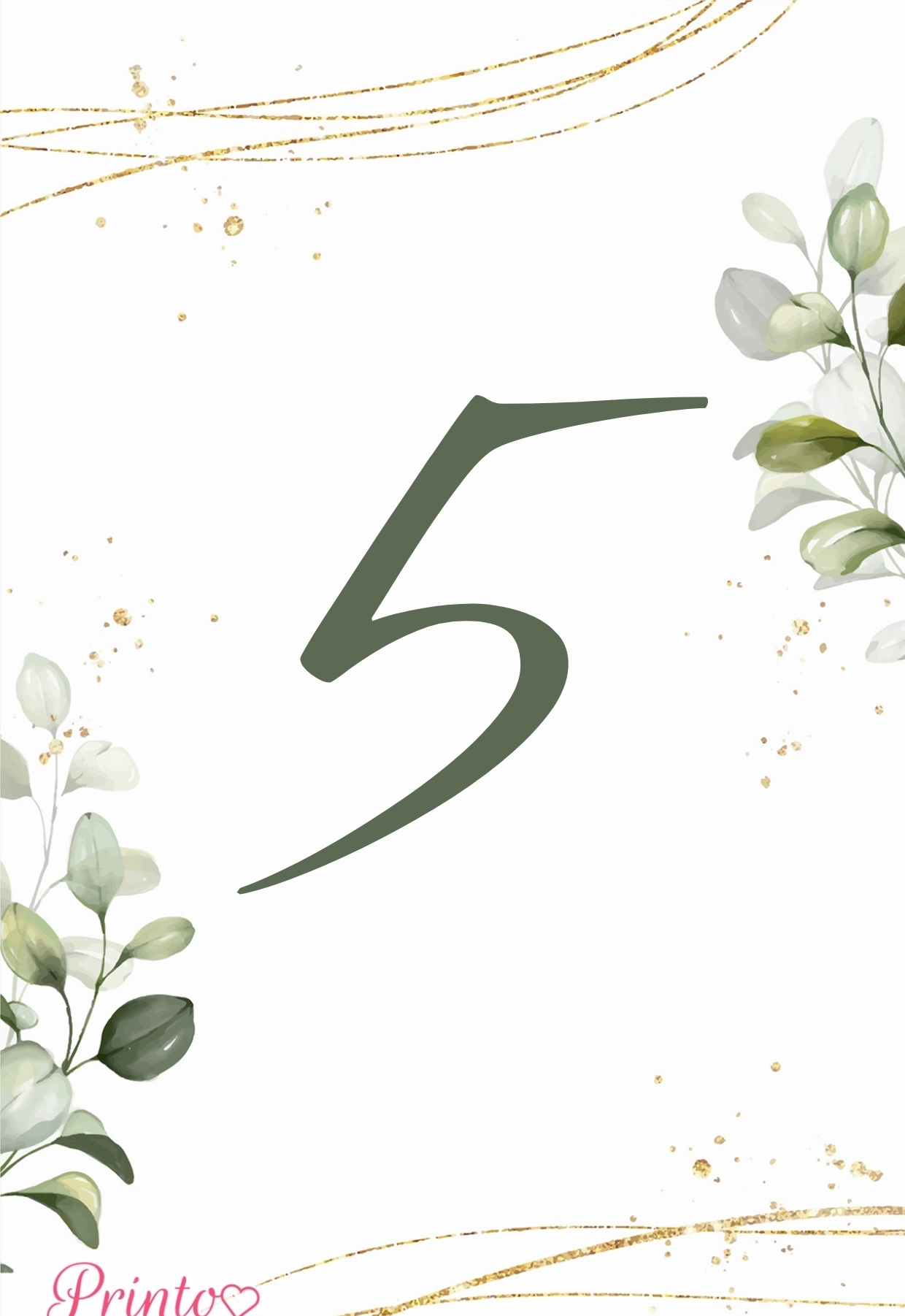 Table number template "Olivia"