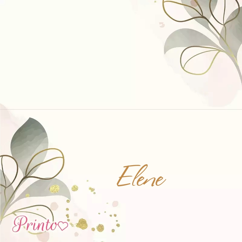 Place card template "Whispering leaves"