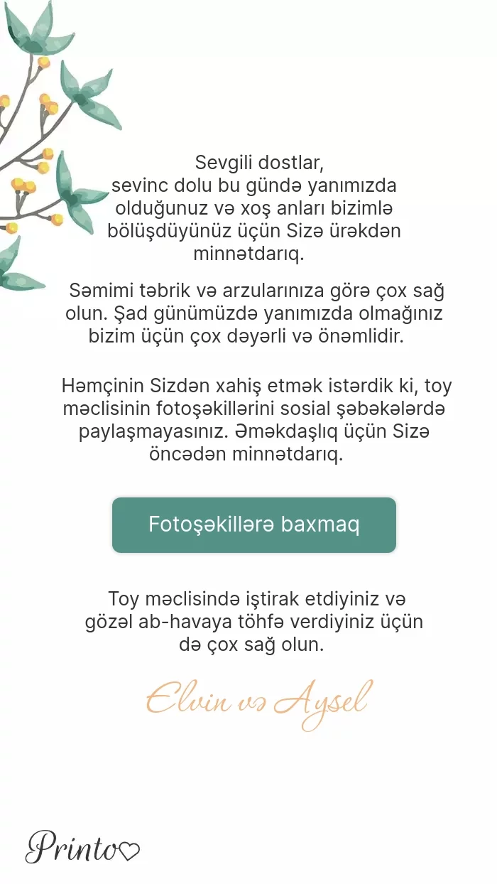 Toy foto hesabatı - Şablon 1