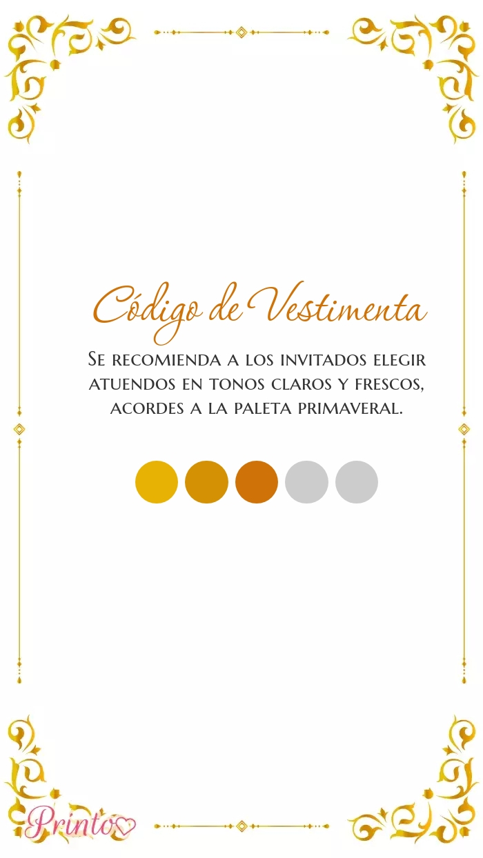 Código de vestimenta para la boda - Boceto 1