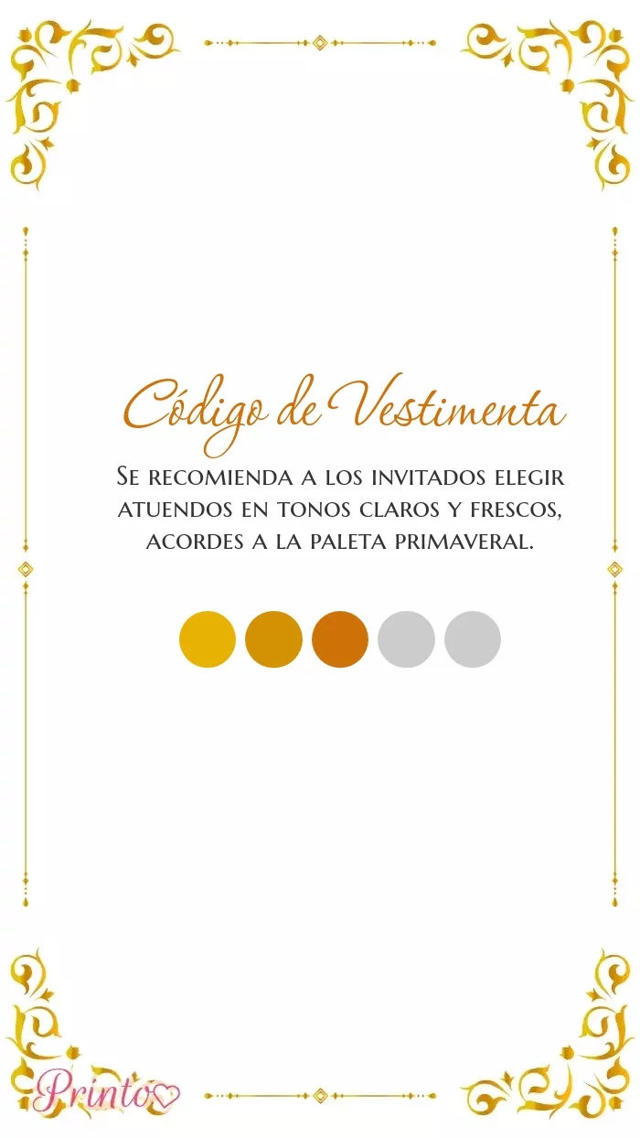 Código de vestimenta para la boda - Boceto 1