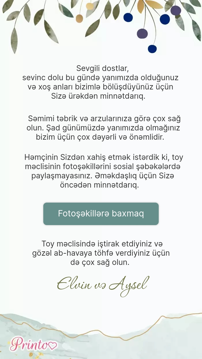 Toy foto hesabatı - Şablon 1