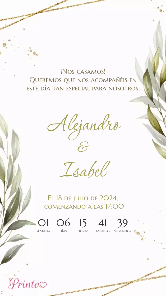 Invitación a la boda - Boceto 1