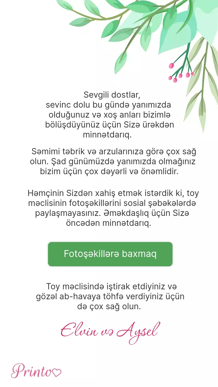 Toy foto hesabatı - Şablon 1