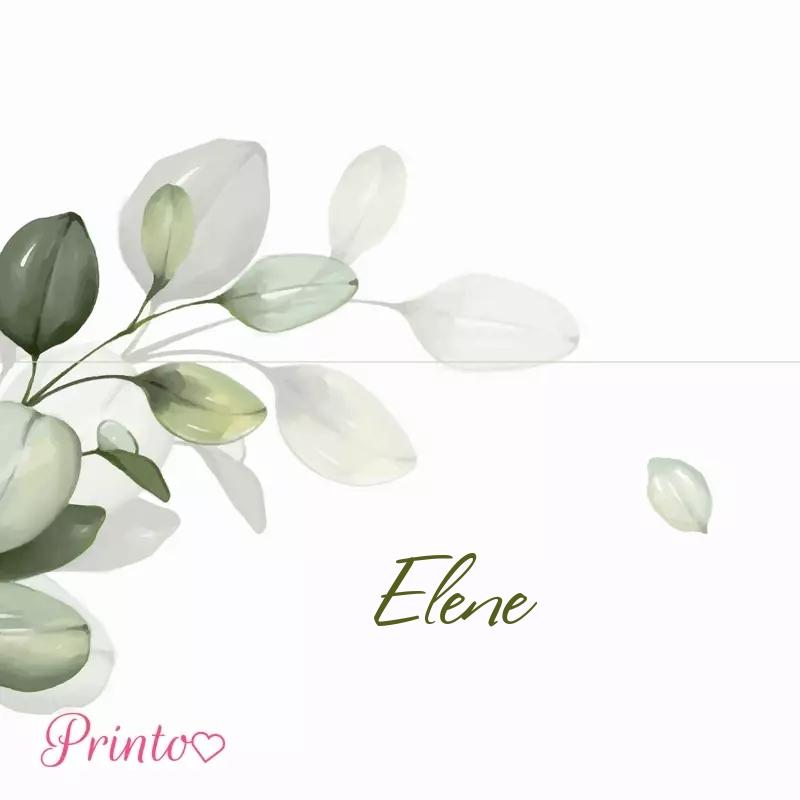 Place card template "Olive morning"