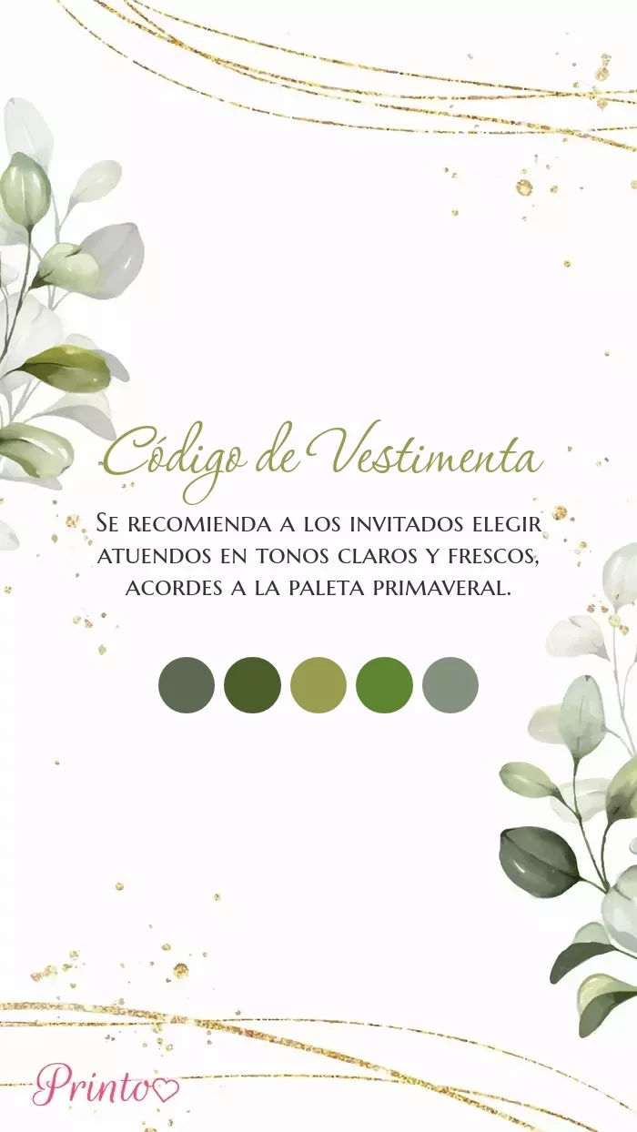 Código de vestimenta para la boda - Boceto 1